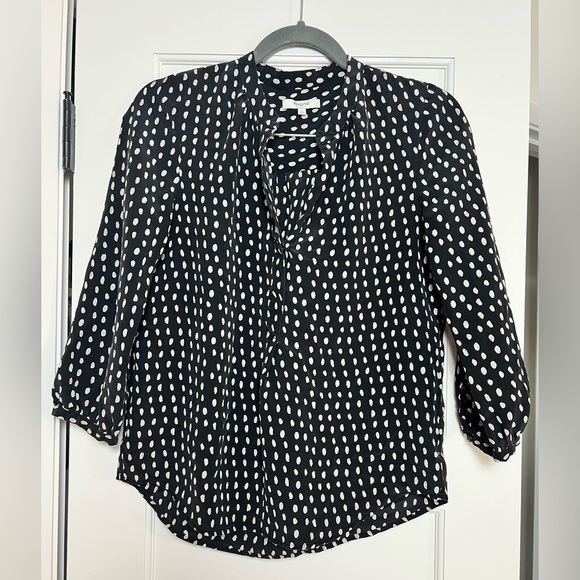 Madewell Silk Poet In Paintdot Blouse (Small) - Picture 3 of 4